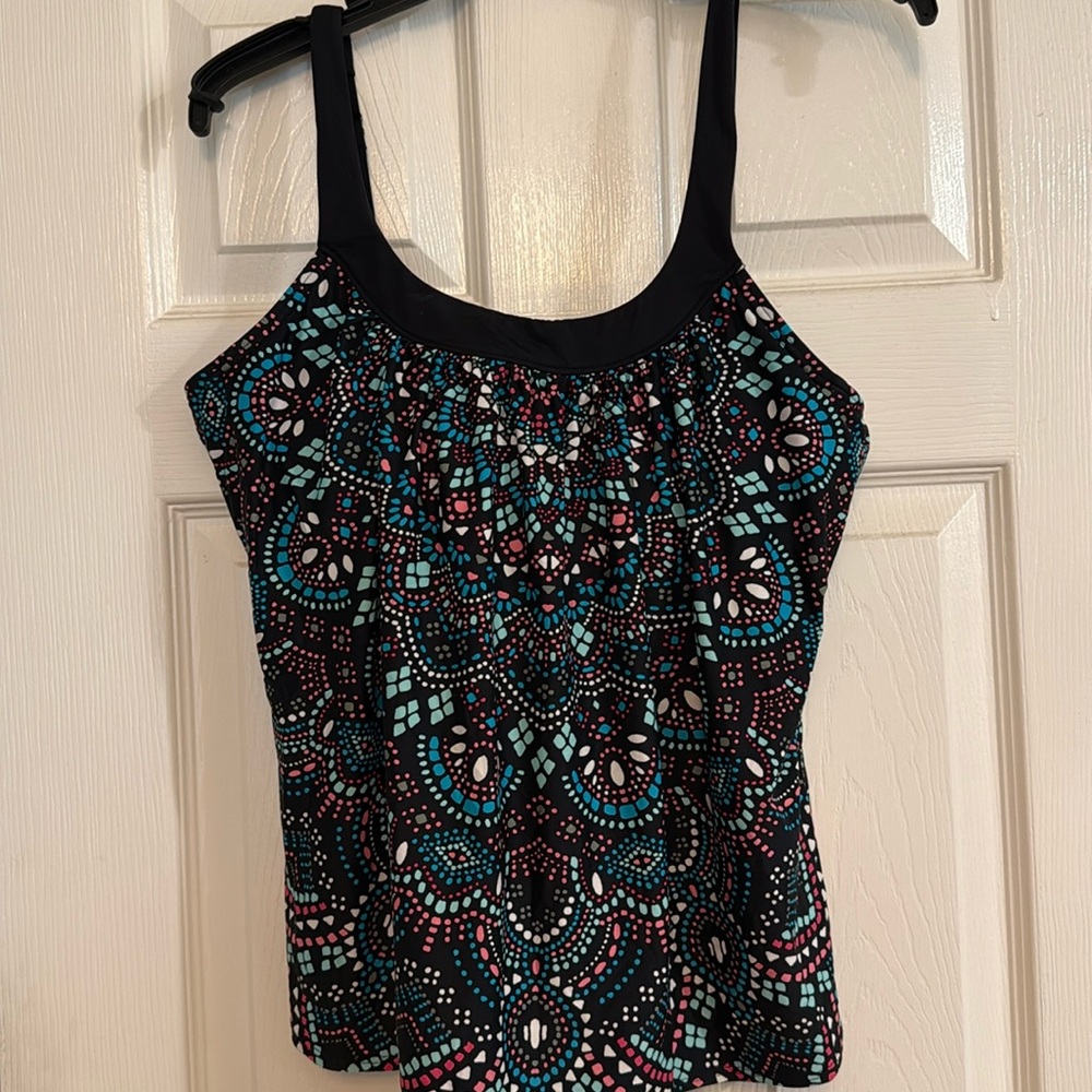 🔥🔥🔥 Coco Reef Ultra Fit Bra Sized Underwire Printed Tankini Top - 36D